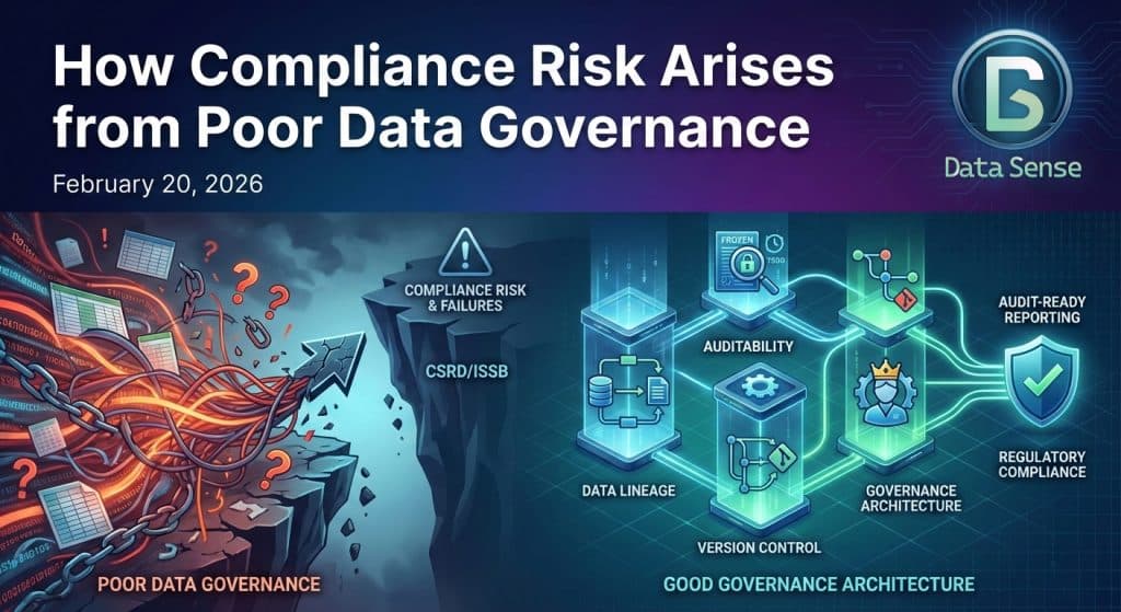 Featured image for how compliance risk arises from poor data governance by Data Sense